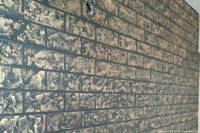 Stone-inspired texture wall finish